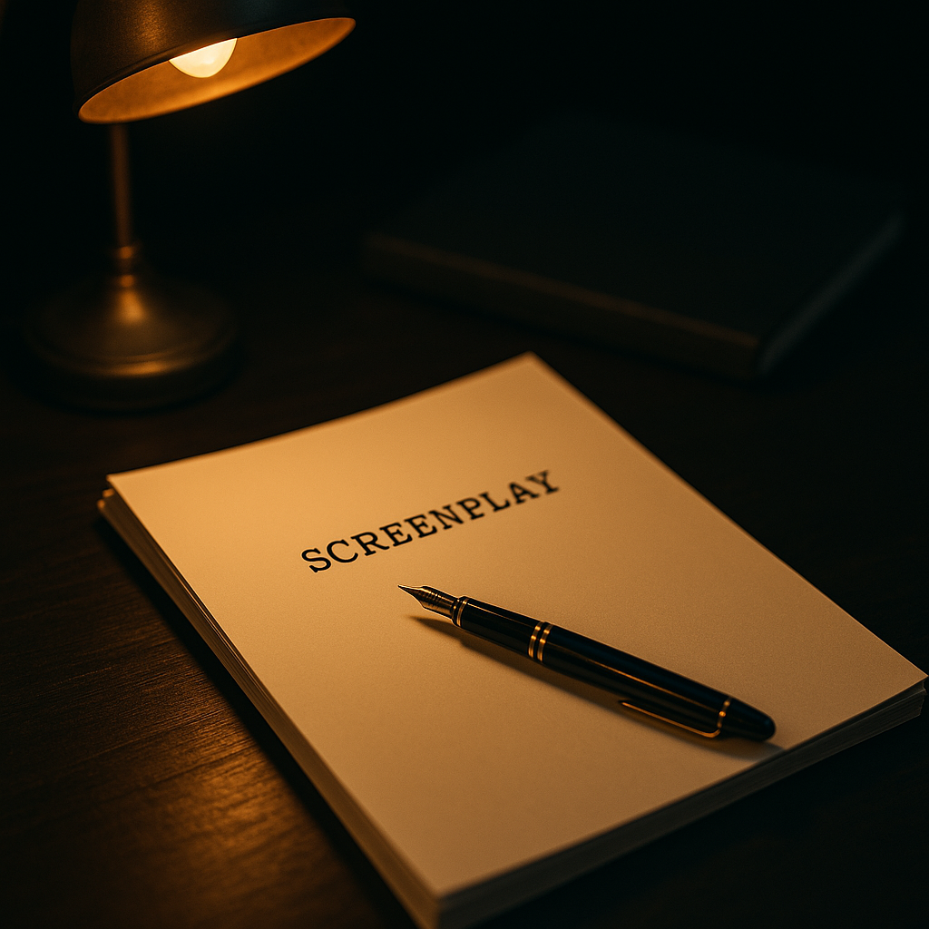 Script writing workspace for film and creative projects